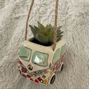 Volkswagen Bug with Faux Succulent Car Charm